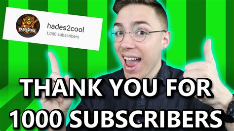 1000 Subscribers Thank You Youtube