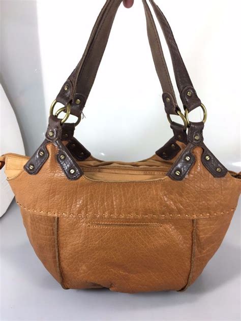 The Sak Tan Light Brown Leather Hobo Shoulder Bag Handbag Purse Thesak