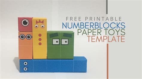 Numberblocks Free Printable Paper Toy Template Paper Toys Template