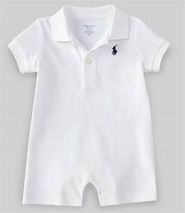 Ralph Baby Boys 3 24 Months Short Sleeve Polo Interlock Shortall