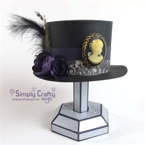 Pdf, circle box pdf, circle gift box pdf, hat box pdf, hat gift box pdf. Victorian Top Hat SVG File | Crafty, Svg file, Small gift ...