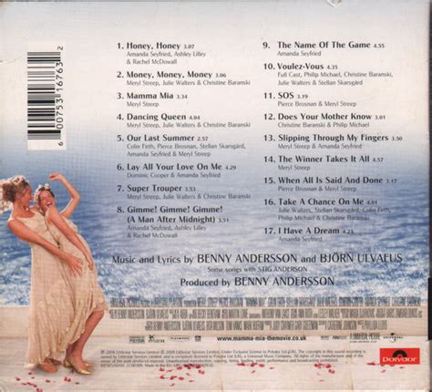 Mama Mia Euro Original Soundtrack Buy It Online At The