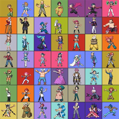 All Pokemon Gym Leaders By Nick The Man On Deviantart
