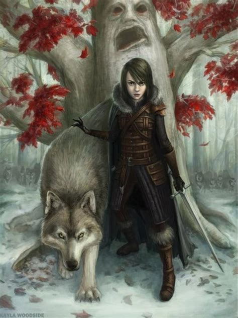 Arya Stark And Nymeria By Kayla Woodside R Imaginarywesteros