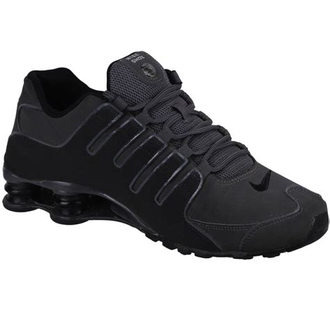 Nike Mens Shox Nz Running Shoes Dark Greymetallic Iron