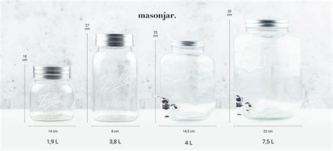 Mason Jar Size Guide Sizeguide 1 8l Mason Jar