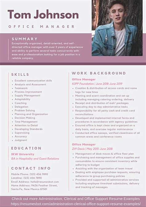 Office Manager Resume Samples And Templates Pdfdoc 2019 Office