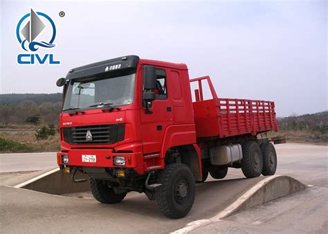 Sinotruk 6 X 6 336hp 380hp All Wheel Drive Heavy Duty Trucks Euro Ii