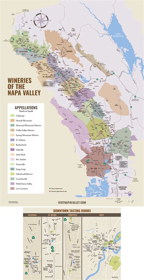 Napa Valley Winery Map Plan Your Wine Tasting Vacation