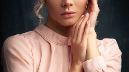 Blonde Katerina Shiryaeva Women Hairbun Portrait Pink Clothing Makeup X