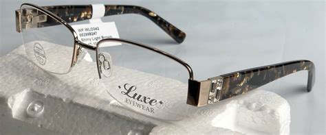 New Luxe Eyewear Swarovski Crystal Wl0342 Brown Eyeglasses Frames 54 17 135 124 Ebay