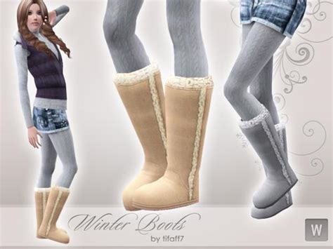 Empire Sims Winter Boots Yaa Teen By Tifaff7 Tsr Free