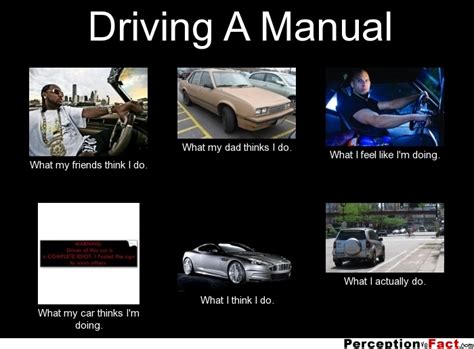 Driving A Manual What People Think I Do What I Really Do