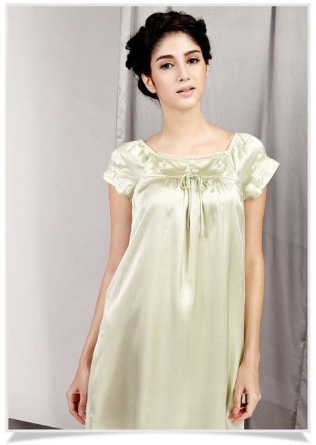Pure Silk Sleepwear Summer 100 Mulberry Silk Nightgown Mlxl Free Shipping In Nightgowns