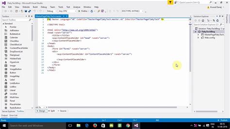 How To Create Master Page In Asp Net Using Visual Studio 2010