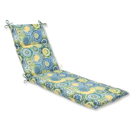 Pillow Perfect Outdoorindoor Omnia Lagoon Chaise Lounge Cushion 1 Count Pack Of 1 Blue