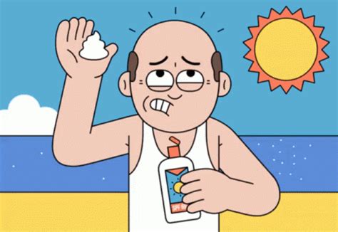Sunscreen For A Bald Man GIF Bald Sunscreen 探索與分享 GIF