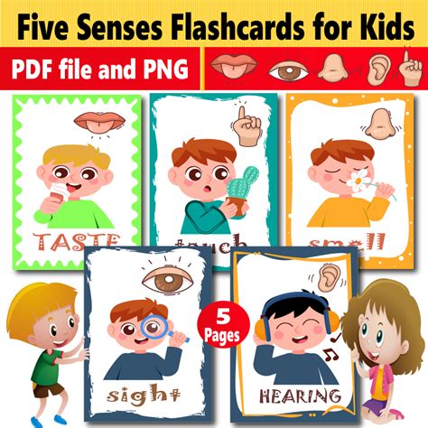 Five Senses Flashcards For Kids Made By Teachers