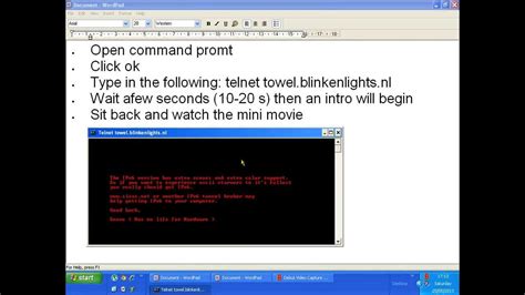 How To Watch Mini Starwars Movie On Command Prompt Cmd Youtube