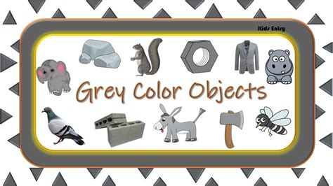 Grey Color Objects Learn Colors Things That Are In Grey Colors