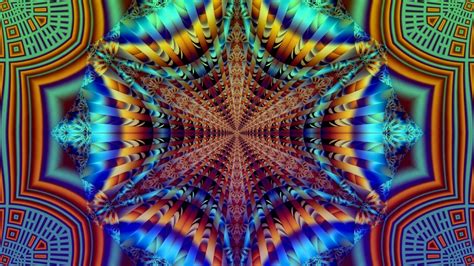 🥇 Abstract Multicolor Fractals Psychedelic Wallpaper 7477