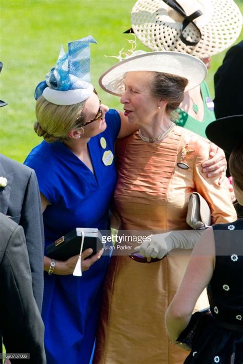 zara phillips greets her mother princess anne princess royal on the princess anne zara