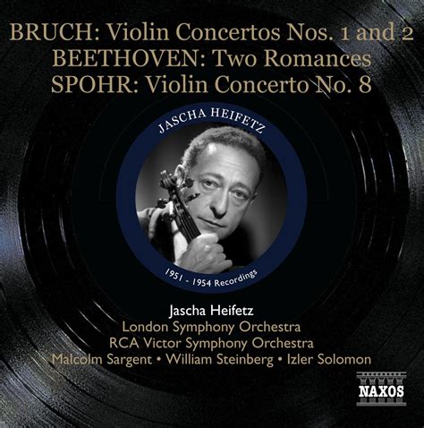 jascha heifetz bruch violin concertos nos 1 and 2 beethoven romances nos 1 and 2 cd opus3a