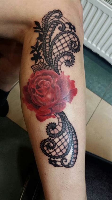 Rose Thigh Tattoo Cover Up Lace Tattoo Purple Rose Tattoos Leg Tattoos