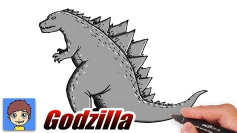 How To Draw Godzilla Step By Step Easy Drawing