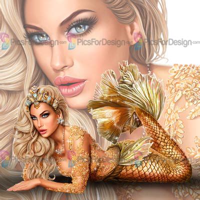 Gorgeous Mermaid Illustration Store Picsfordesign Com Psp Tubes Psd Illustrations Vector