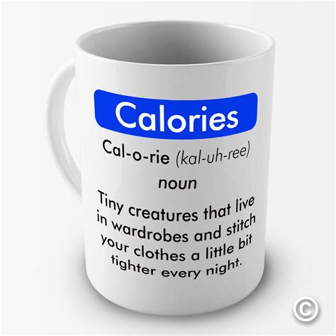 Calories Definition Meaning Humour Novelty Funny Mug Tea Coffee Gift ...