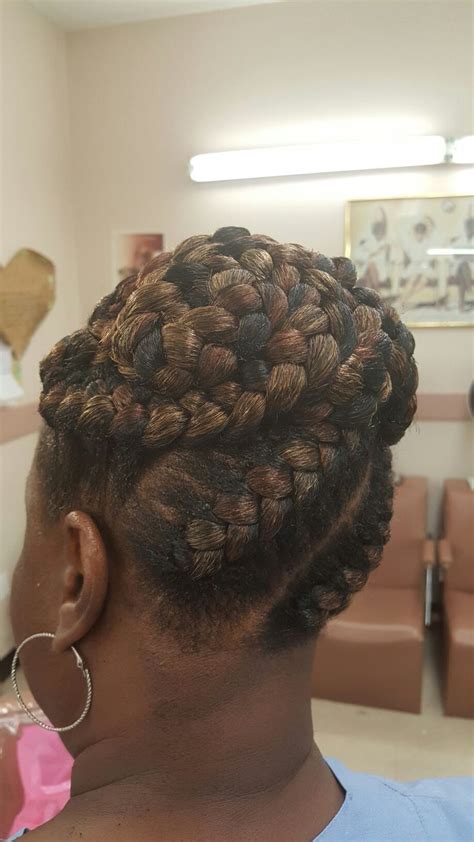 Pin By Jeanne Henderson On Braided Updo Natural Hair Updo Braids For