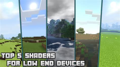 Top 5 Best Minecraft Pe Shaders For Low End Devices 2021 Youtube