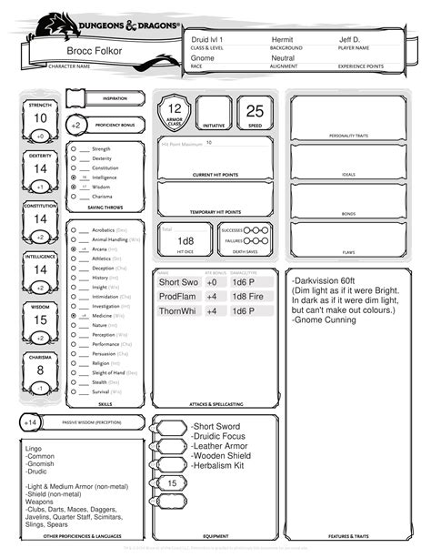 Amazing 5e Character Sheets Dnd Character Sheet Character Sheet Porn