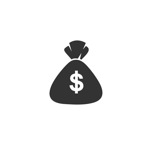 Money Bag Icon Vector Work Illustrations Creative Market