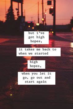 High hopes, it takes me back to when we started high hopes, when you let it go, go out and start again high hopes, oh, and the world keeps spinning @kodaline 1996 thanks for saying so. Kodaline - High Hopes