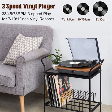 Buy Vinyl Record Player Bluetooth Turntable With Speakers Vintage