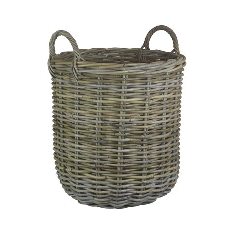 Fireside Log Basket Tall Wicker Basket In 2 Sizes Etsy Uk