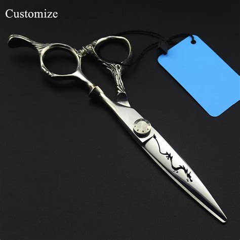 Customize Japan 6 Hollow Dragon Cut Hair Salon Scissors Cutting