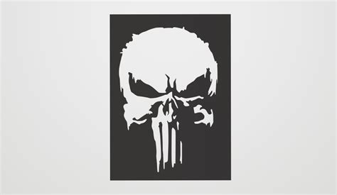 Stl File Stencil Punisher Logo・3d Printable Model To Download・cults