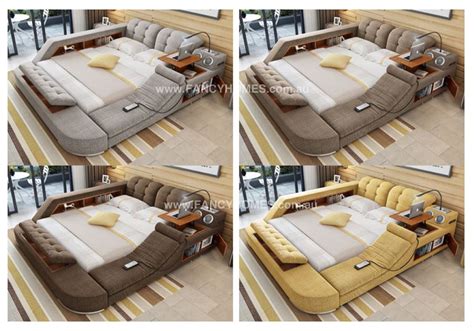 Lia Multifunctional Fabric Bed Frame Fancy Homes