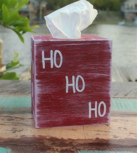 Christmas Kleenex Tissue Box Christmas Decor Rustic Home Decor