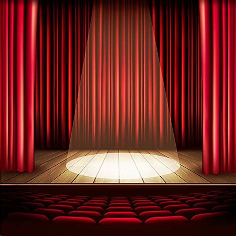 Atmospheric Lighting Red Stage Curtain Background Template Stage