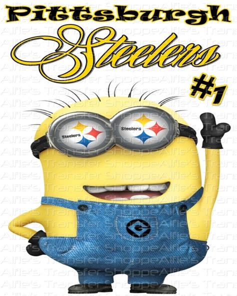 Pittsburgh Steelers Featuring Minion Afc Iron On Heat Transfer 8