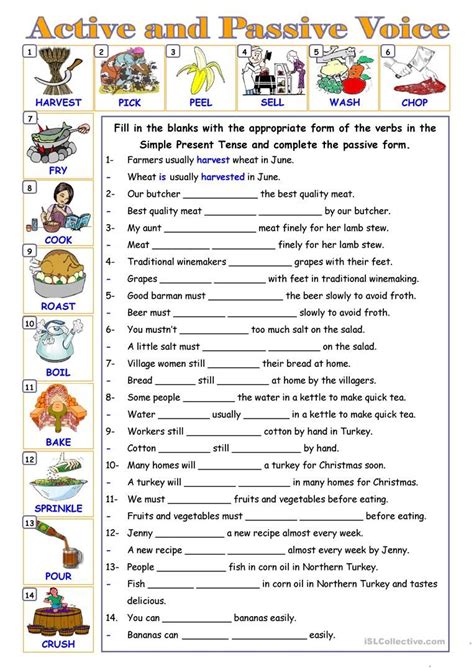 Free Printable Active And Passive Voice Worksheets Printable Templates