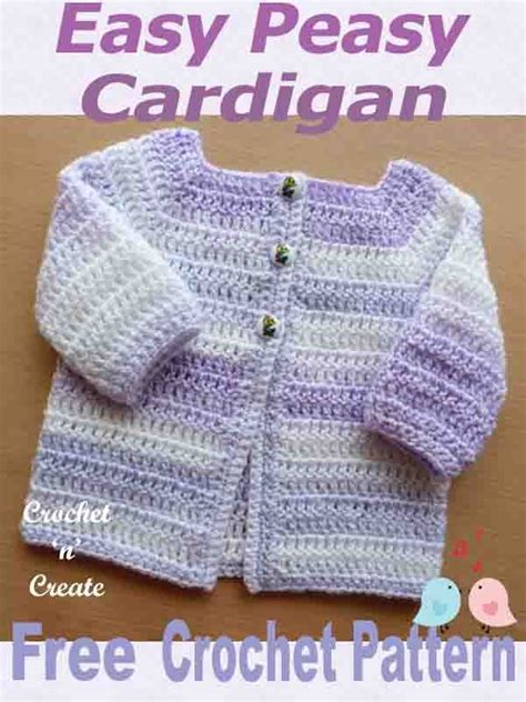 Easy Peasy Baby Cardigan Crochet Crochet Baby Cardigan Free Pattern