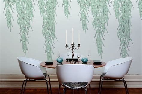 Willow Wallpaper Modern Dining Room Detroit By The