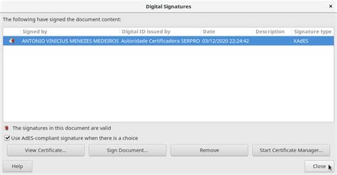 Signing ODF and PDF documents with LibreOffice - Linux Kamarada