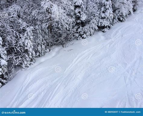 Snowy Slope Stock Image Image Of Angle Panorama Frozen 48092697