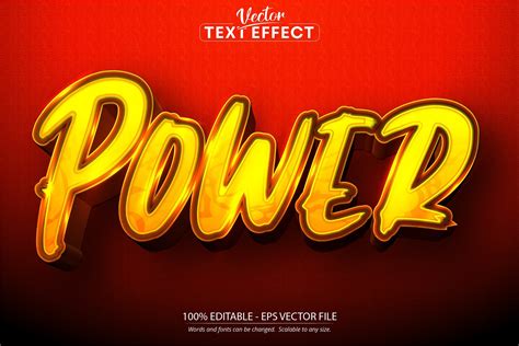 Cartoon Text Effect Editable Power Text Graphic By Mustafa Beksen